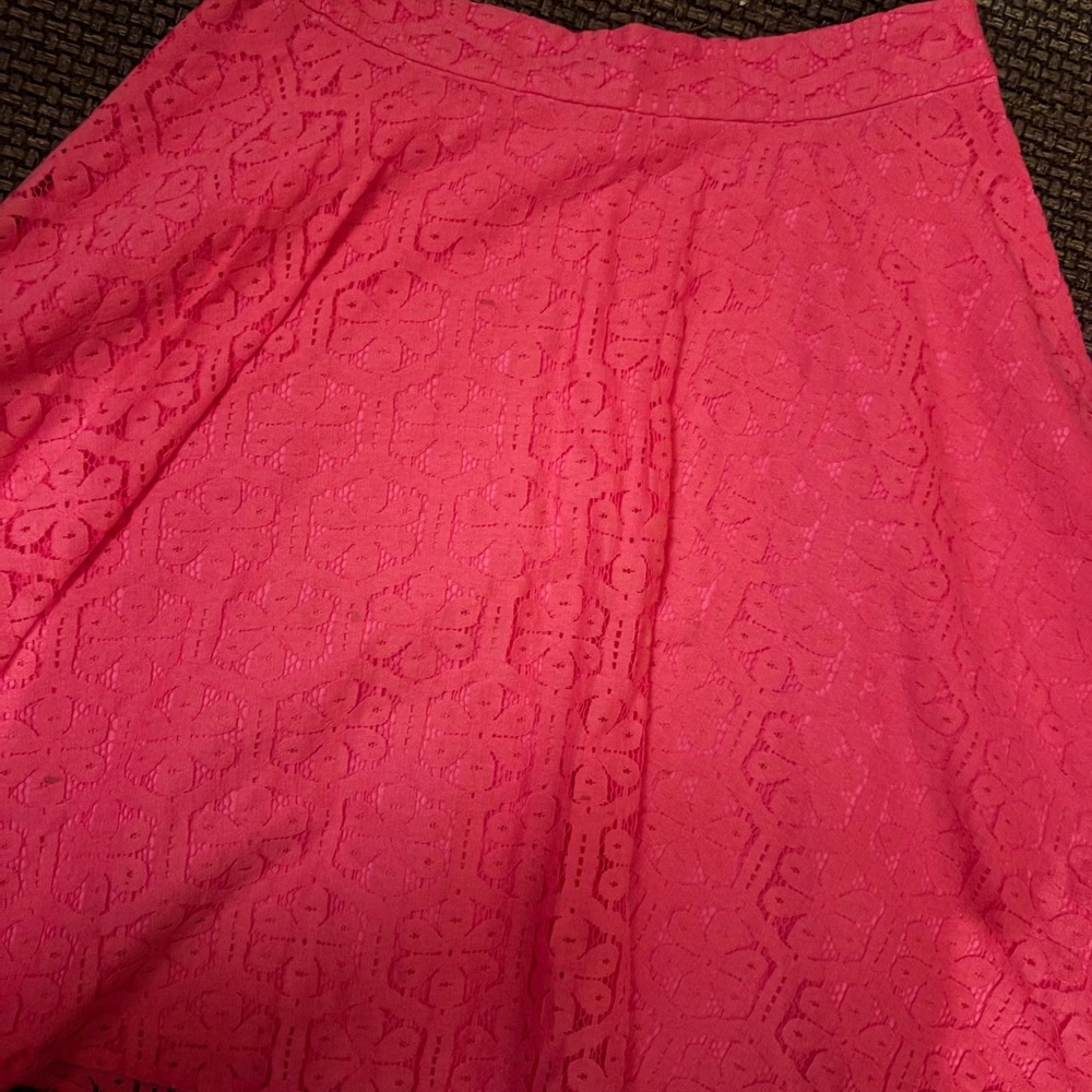 Lilly Pulitzer Hot Pink Eyelet Skater Skirt